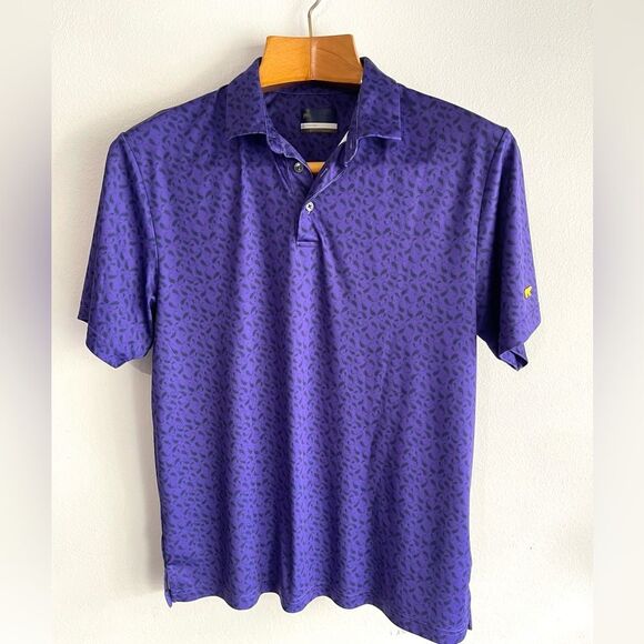 Jack Nicklaus Performance Golf Polo Shirt geometric paisley purple men’s L - Picture 2 of 7